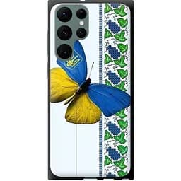 Чохол EndorPhone чорний патріотичний Samsung Galaxy S22 Ultra Жовто-блакитний метелик (1054b-2500-26985)