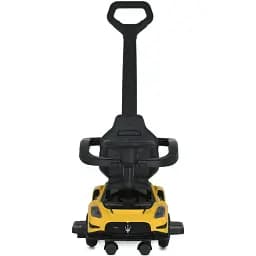 Дитяча каталка-толокар 2 в 1 Bambi M 5106-6 з батьківською ручкою жовтий - мініатюра 4