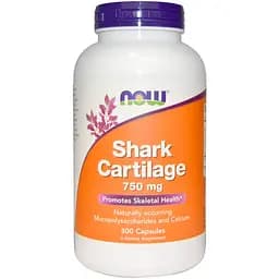 Акулячий хрящ Now Foods Shark Cartilage 750 мг 300 капсул