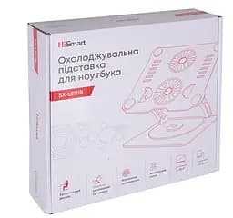 Охолоджувальна підставка для ноутбука 16 дюймів HiSmart SXLS111B 2xFan - мініатюра 7
