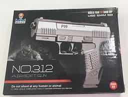 Пистолет арт. 312 пульки короб. 16*11 см