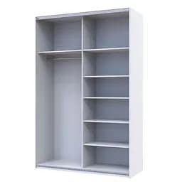 Шафа-купе Doros G-Caiser 2 дзеркала/3 частини 160х60х240 см Білий (42002102) - мініатюра 2