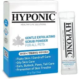 Скраб-порошок для домашніх тварин Hyponic ніжний відлущуючий 24 г (12 шт. х 2 г)