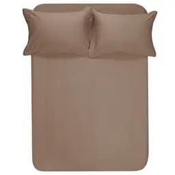 Простирадло на резинці з наволочками Lotus Home Dakota Modern сатин Рremium 180х200 см кавове (svt-2000022346429)