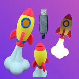 Світильник ракета 26 см USB