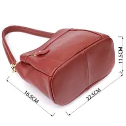 Жіноча шкіряна сумка Vintage з трьома секціями 22.5х16.5х11.5 см sum0027629 - мініатюра 3