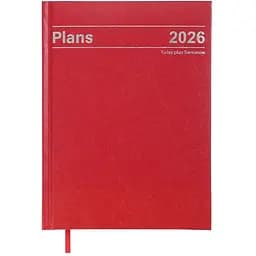 Ежедневник датированный Buromax Style 2026 A5 бумвинил/поролон красный (BM.21120-05)