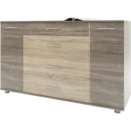 Комод Еверест Бриз К-6 телескопи 130х38х72.5 см Сонома/Трюфель (DTM-2477)