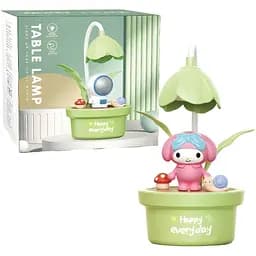 Дитяча настільна лампа Май Мелоді квітковий горщик зелена (351C)