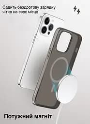 Чохол Vokamo для iPhone 15 Pro з магнітом Glacier чорний матовий - мініатюра 7