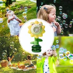 Мильні бульбашки Flower Bubble Machine BJC-5ABear-Yellow зі світлом - мініатюра 5