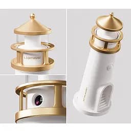 Проектор-нічник A08 Lighthouse 2in1 + Bluetooth колонка White - мініатюра 7