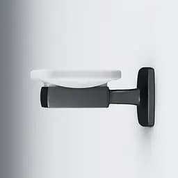 Мильниця Am.Pm Gem скляна настінна black A9034222, Чорний матовий - мініатюра 4