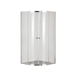 Душова кабіна без піддону Mixxus Plain SC01-90x90x185-TR хром прозоре скло 4 мм MI6899, Універсальна, прозорий, хром - мініатюра 2