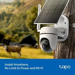 Комплект камери TP-Link спостереження 4G LTE з функцією панорамування/нахилу з живленням від сонячної панелі TAPO C615G KIT 2K QHD - мініатюра 4
