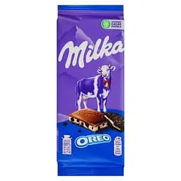 Шоколад Milka з молочною начинкою зі смаком ванілі та шматочками печива Oreo 100 г (895464)