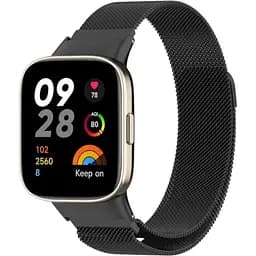 Ремінець DK для Xiaomi Redmi Watch 3 Metal Milanese Loop Magnetic (black)