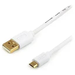 Кабель USB 2.0 AM - microUSB (5P), 1.8 м, білий, Atcom Premium (16122)