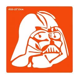 Трафарет для био-тату Дарт Вейдер Fresh Tattoo r020-15*15см, размер 15х15см