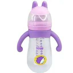 Бутылочка пластиковая Mega Zayka с силиконовыми ручками 260 мл MGZ-0200 (Violet)