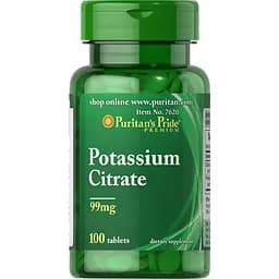 Цитрат калію Puritan's Pride Potassium Citrate 100 таблеток