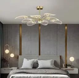 Стельова люстра з пелюстками з прозорого акрилу | Арт. C 11-850 | Line F