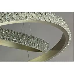 Підвісна люстра LED у спальню Linisoln 1956-60*40 металевий, акриловий, кольору шампань, діаметр 60*40 см, висота 50-120 см - мініатюра 3