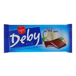 Какао-плитка Leona з молочною начинкою Deby 90 г