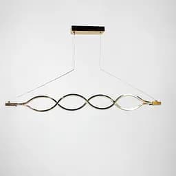 Сучасна золота люстра Waterlines у двох розмірах Line.F Довжина 100 см