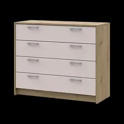 Комод Doros Ронди Дуб Артизан/Кашемир 4 ящика 100х40х82 (41516187)