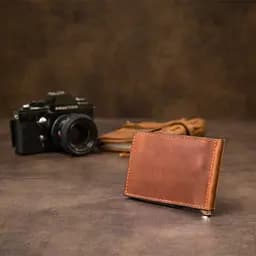 Чоловічий шкіряний зажим для грошей GRANDE PELLE 12х8х0.7 см acs0018633 - мініатюра 7