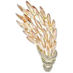 Брошь Веточка желтая