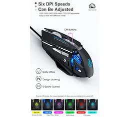 Игровая мышь iMICE T96 7 кнопок, 7200 DPI, Led Lighting - мініатюра 2