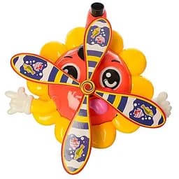 Дитяча каталка на палиці "Квіточка" 363(Yellow-Orange) рухомі деталі