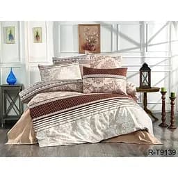 Комплект постільної білизни TAG Tekstil з компаньйоном Євро 000210479 (R-T9139)