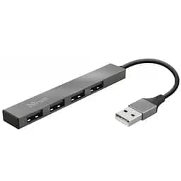 USB-Хаб Trust 4-Портовий Концентратор Halyx Aluminium Mini USB 2 .0 Hub Halyx 4-PORT Mini USB 2.0 Hub (23786)