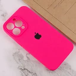 Чохол Silicone Case Full Camera Protective AA для Apple iPhone 14 Pro 6.1" Рожевий / Barbie pink - мініатюра 4