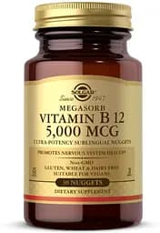Витамины и минералы Solgar Vitamin B12 5000 mcg Megasorb, 30 таблеток