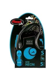 Повідець-рулетка Flexi New Neon для собак що світиться в темряві стрічка S синій - мініатюра 2