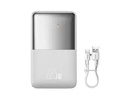 Мобільна батарея BASEUS Bipow Pro Digital Display Fast Charge 20000mAh 22.5W белая - мініатюра 2