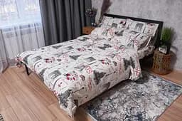 Комплект постільної білизни Moon&Star Бязь Gold Люкс Paris Дитячий 110x140 см наволочки 2x50x70 см