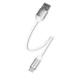 Кабель USB AM-Type-C, 25 см, белый, ColorWay, 2.4A (CW-CBUC001-WH)