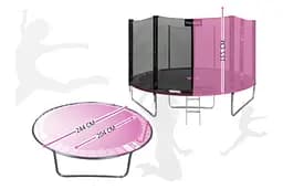 Батут із внутрішньою сіткою THUNDER OUTSIDE PRO 8FT 244 см Black/Pink - мініатюра 2