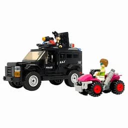 Конструктор Sluban M38-B0653 Поліцейське переслідування — машина, квадроцикл, фігурки, 293 деталі