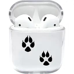 Прозорий силіконовий чохол Apple AirPods з малюнком - Paws (KAP1198)