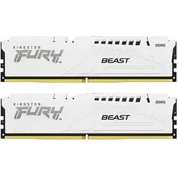 Модуль пам'яті для комп'ютера DDR5 64GB (2x32GB) 6400 MHz Beast White EXPO Kingston Fury (ex.HyperX) (KF564C32BWEK2-64)