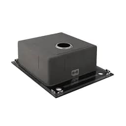 Кухонна скляна мийка Germece Handmade Black Glass з нержавіючої сталі 3 мм прямокутна 60x51x20 см - мініатюра 5