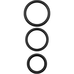 Набір ерекційних кілець Crushious Bandoleros 3 шт (чорний)