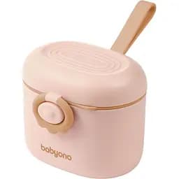 Портативный контейнер для сухой смеси BabyOno с герметичной крышкой и ложечкой 240 мл бежевый (1544/02)