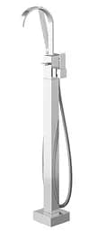Смеситель для ванны напольный Kohlman Axis chrome QF1165N Хром